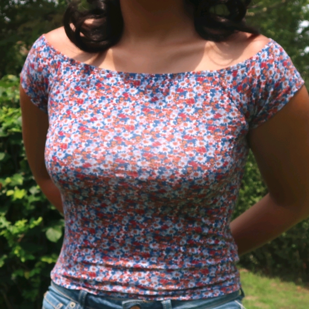 Off the Shoulder Floral Top